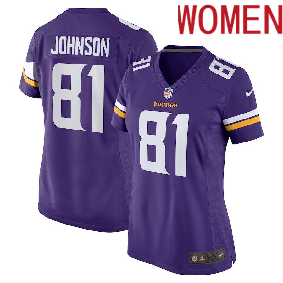 Women Minnesota Vikings 81 Bisi Johnson Nike Purple Game NFL Jersey